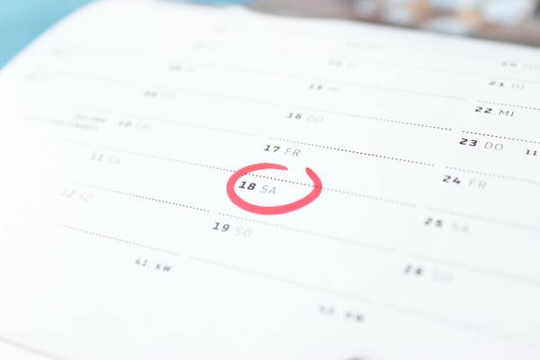 Kalender und wichtiger Termin